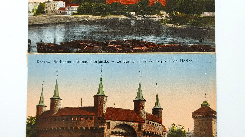 Postcard panorama of Krakow
