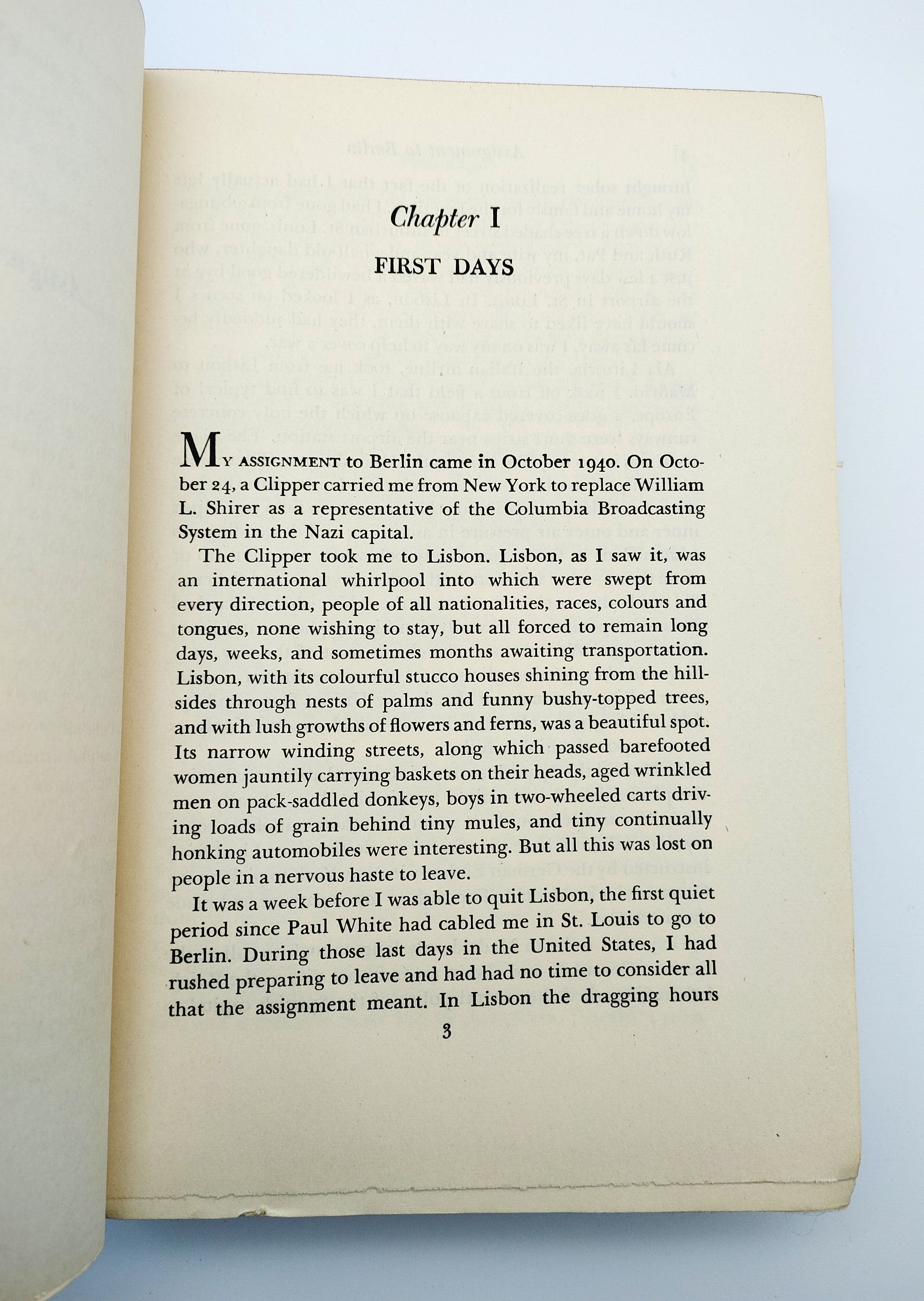 Chapter 1 of the first edition of Flannery's Assignment to Berlin (1942)