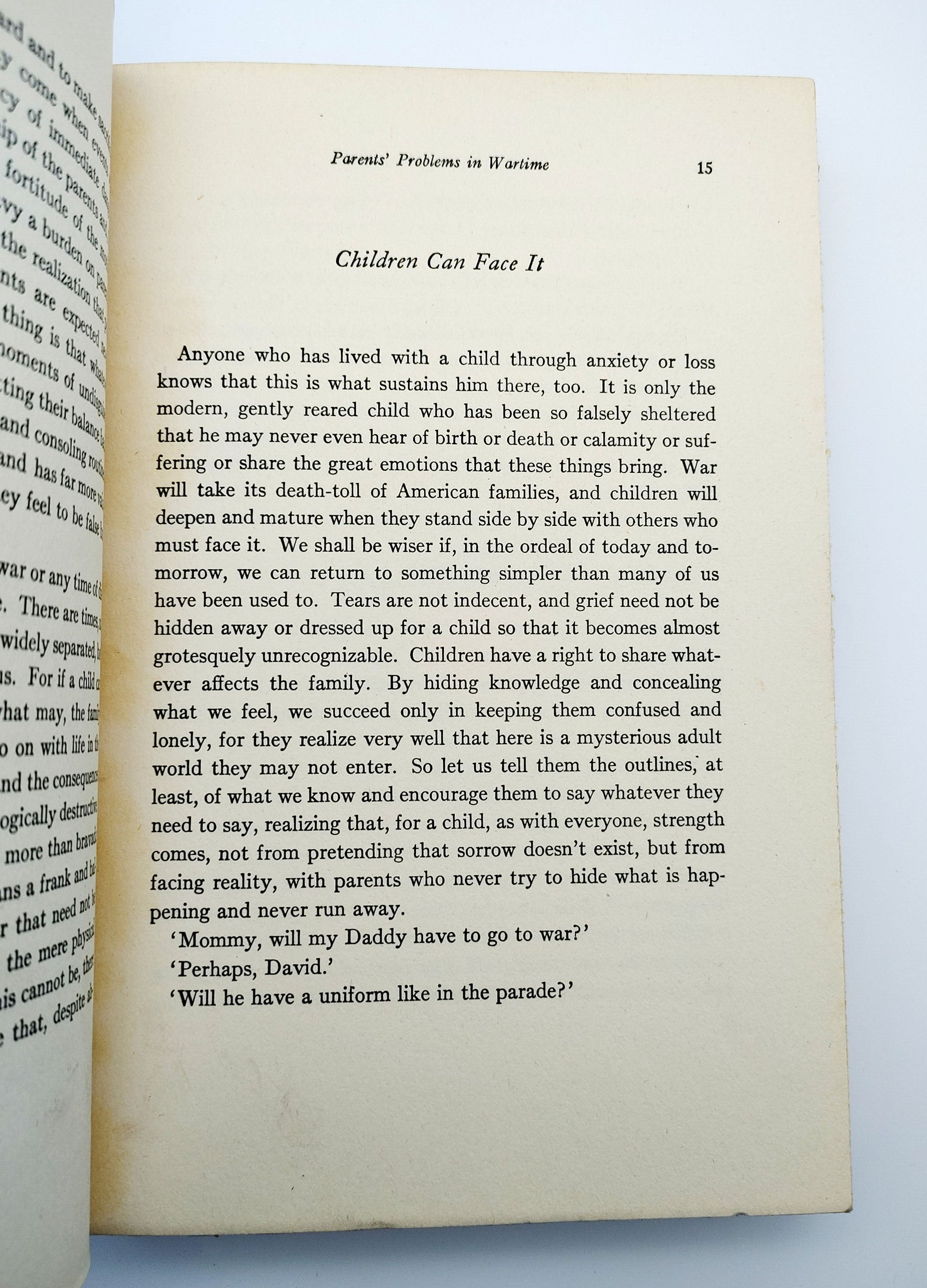 Chapter on children's resilience from the first edition of Wolf's Our Children Face War (1942)