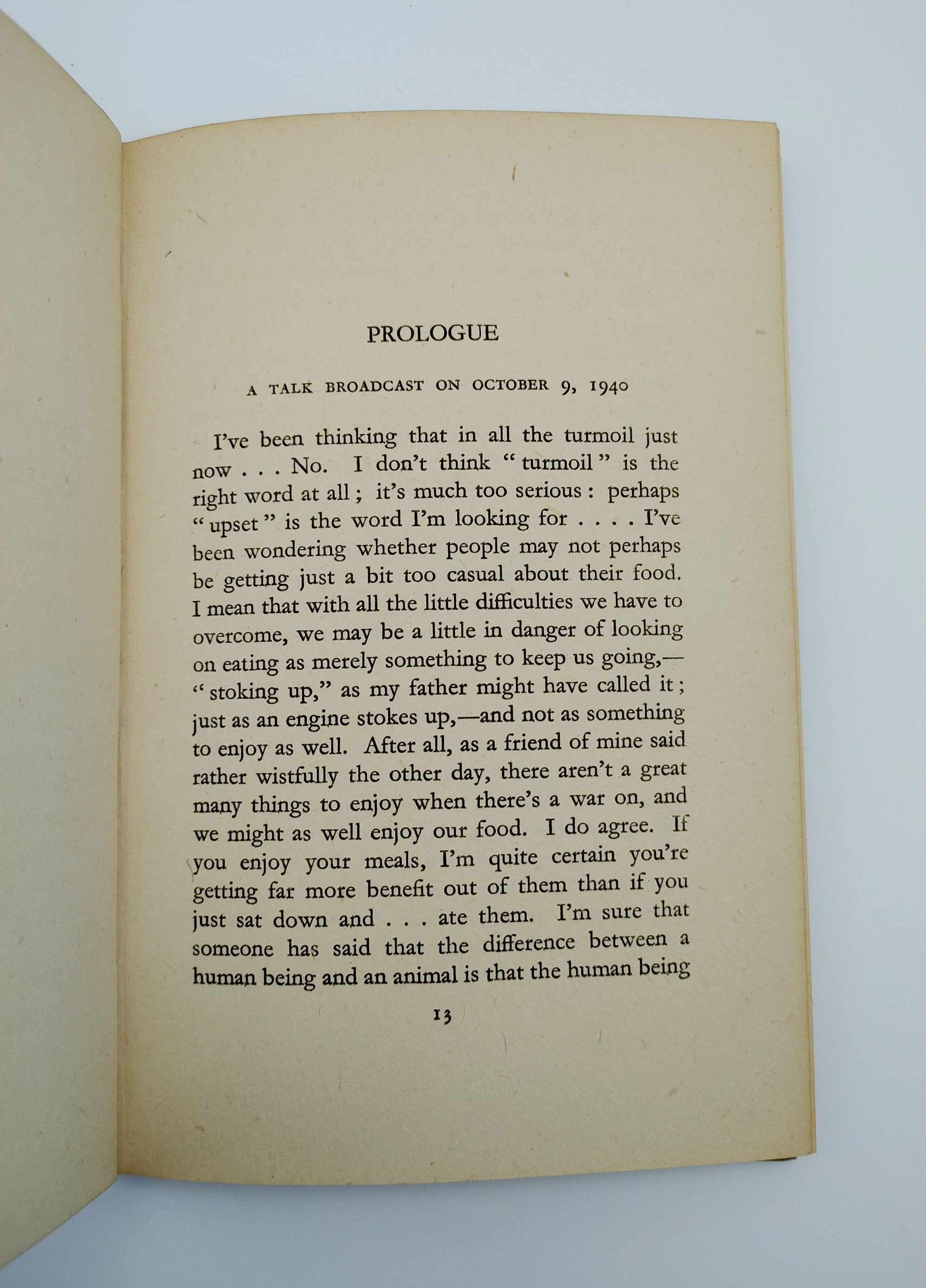 Prologue of the first edition of Heath's Kitchen Front Recipes (1941)