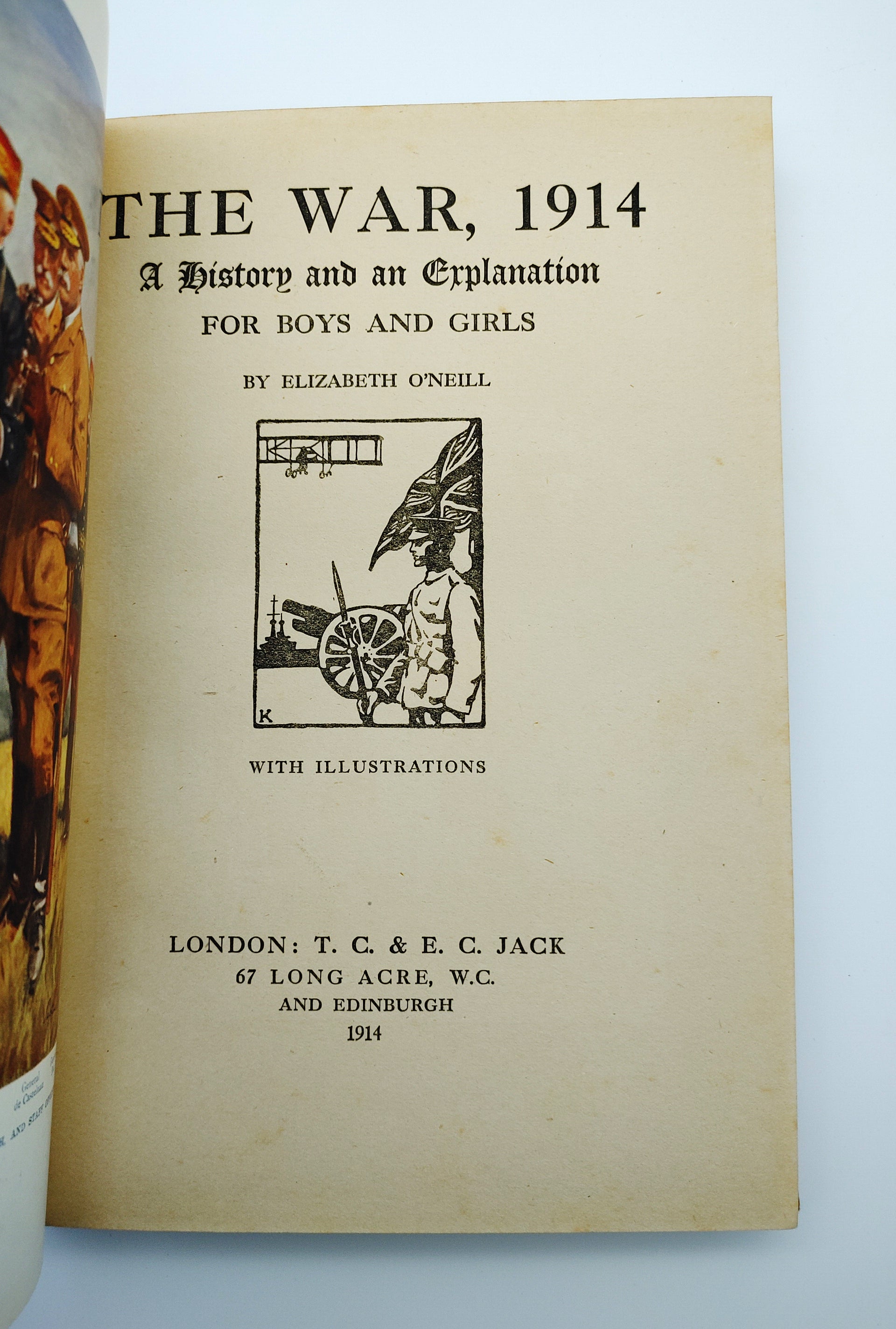 Title page of first edition of O'Neill's The War 1914 (1914)