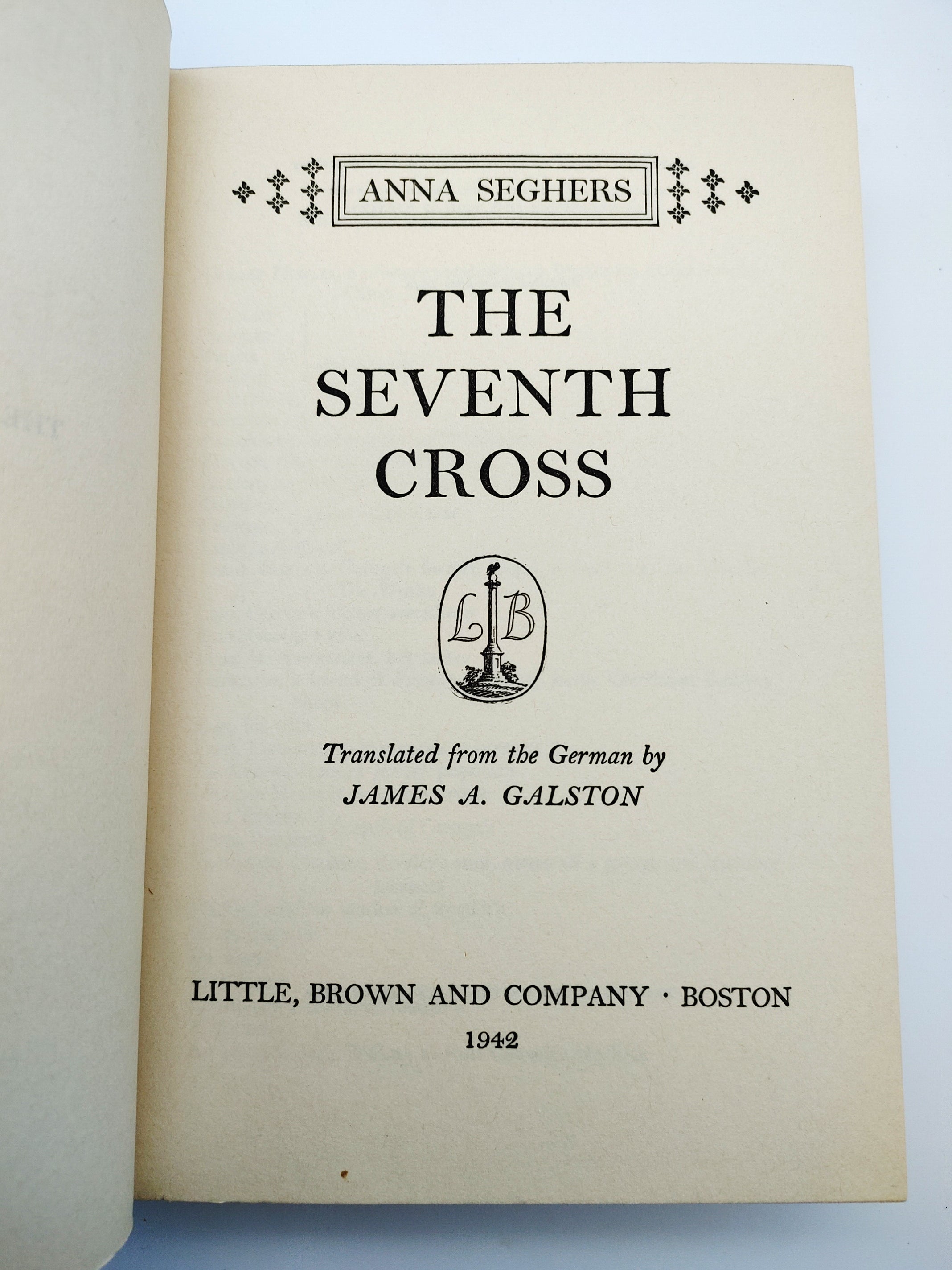 Title page of Anna Seghers's The Seventh Cross (1942)