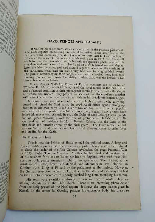 First edition of Nordon's The Thugs of Europe (1943)