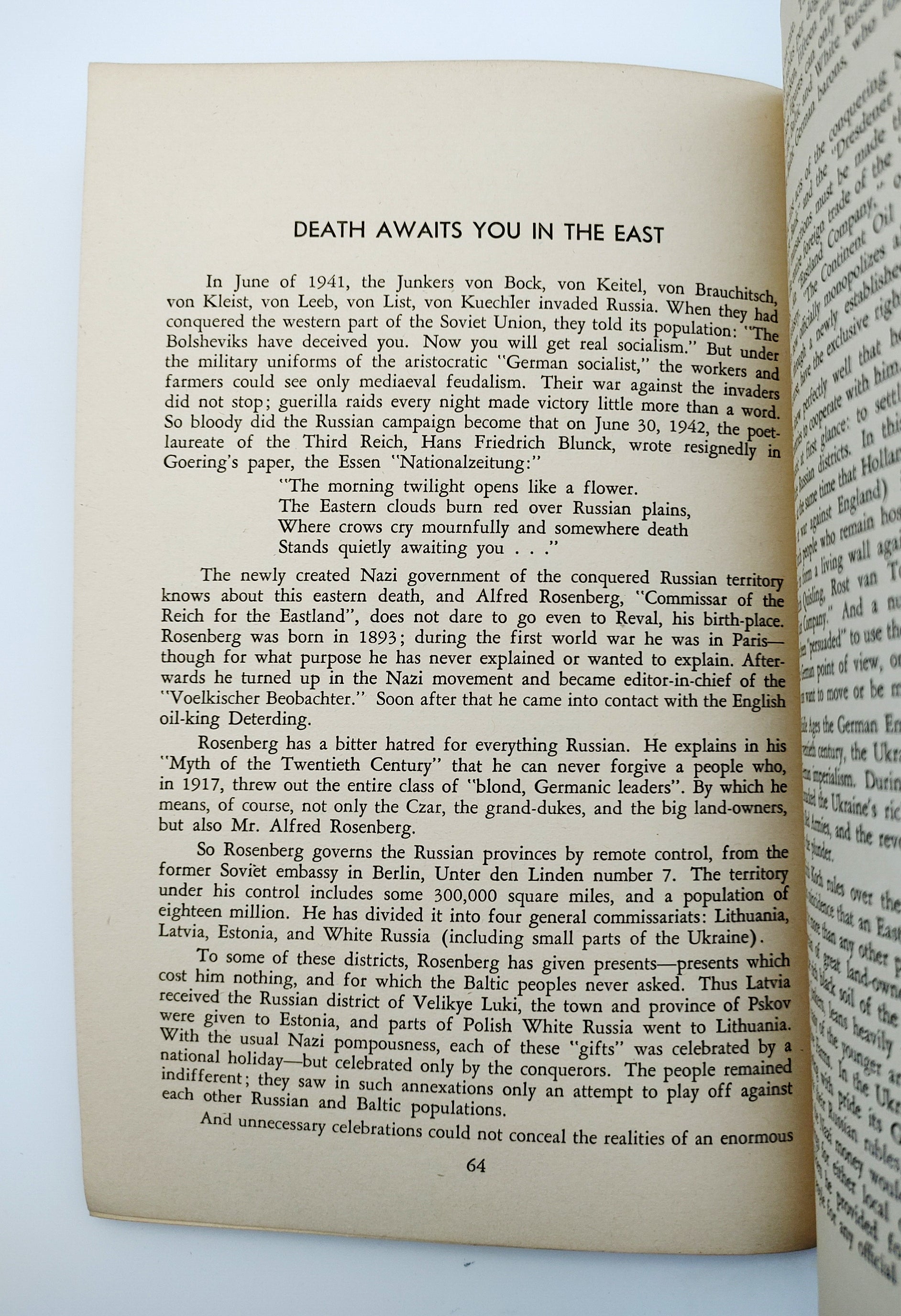 First edition of Nordon's The Thugs of Europe (1943)