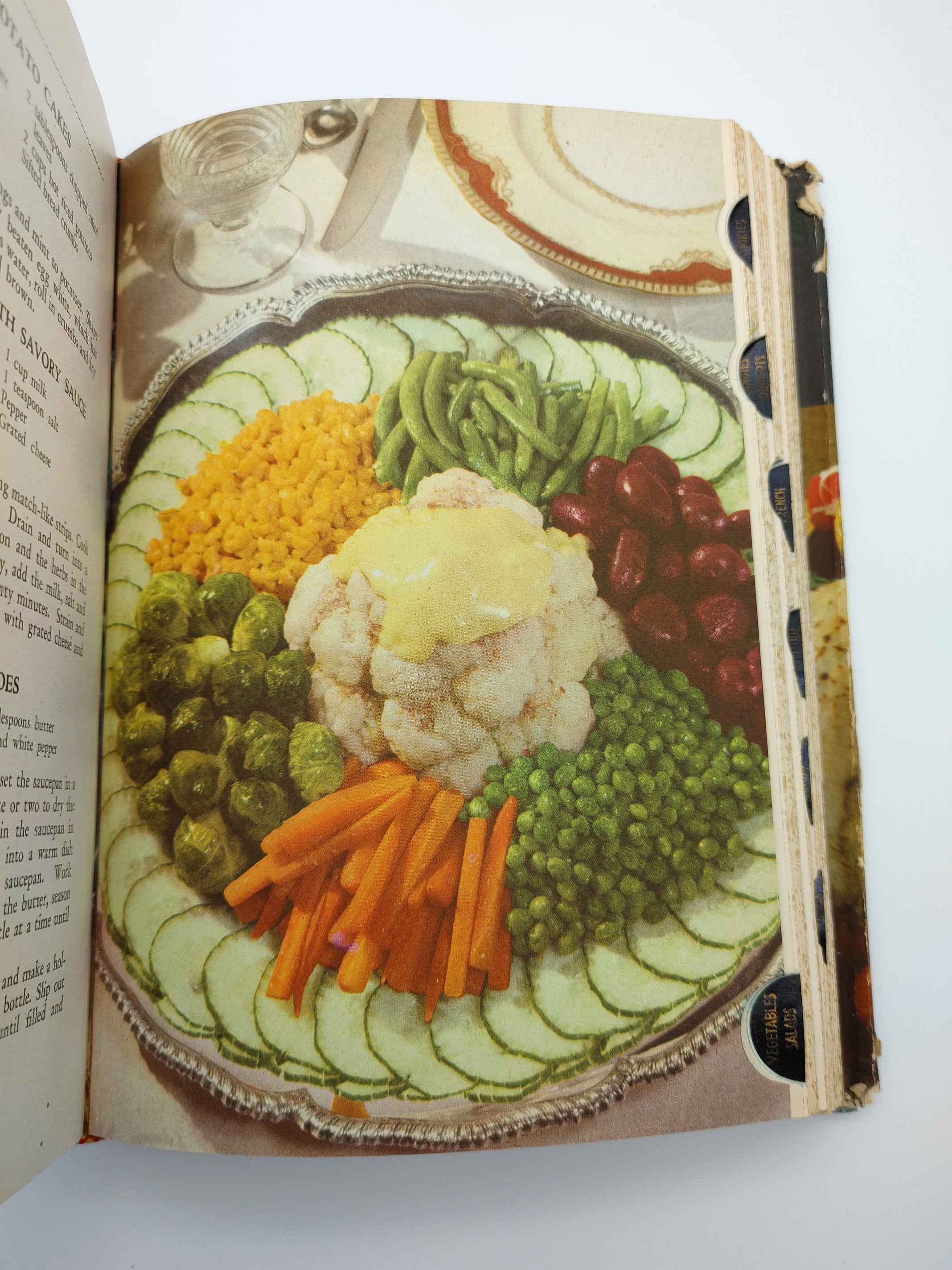Color photograph of a crudite platter from American Woman's Cook Book (1944)
