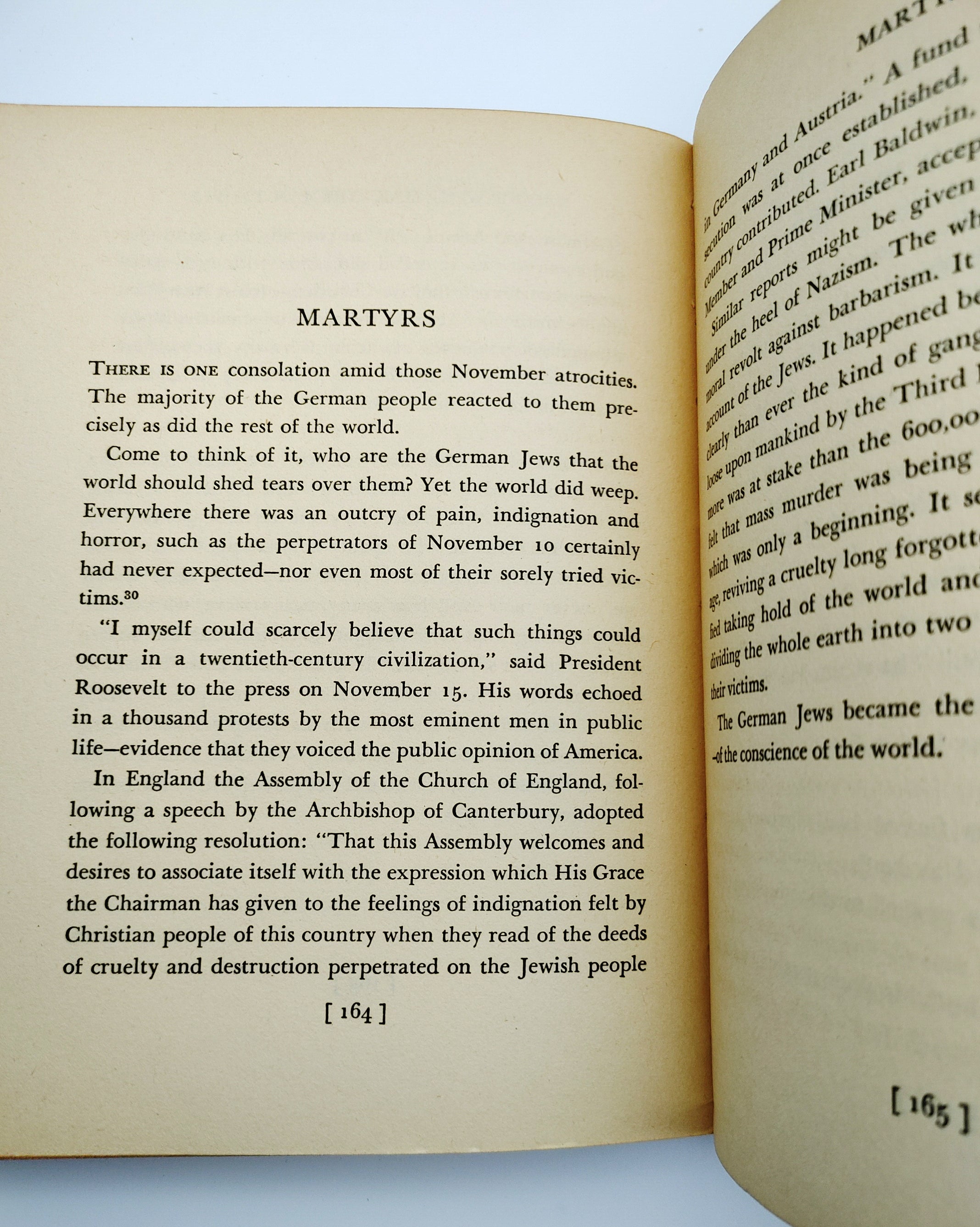 Text page on murders of the German Jews during World War 2 from the first edition of Konrad Heiden's The New Inquisition (1939)