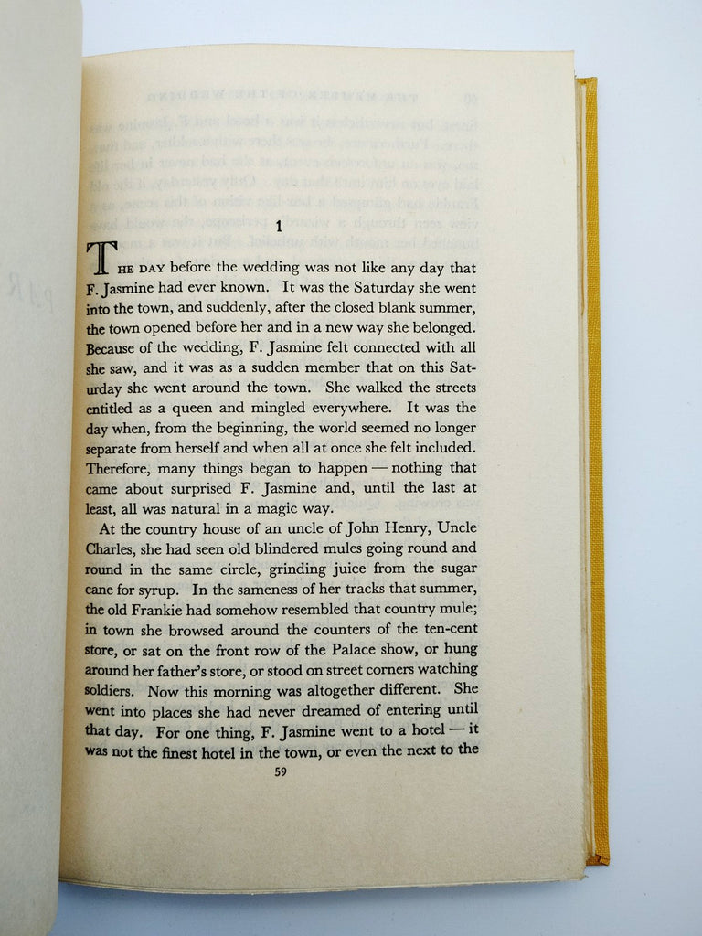 the first edition of McCullers' The Member of the Wedding (1946)
