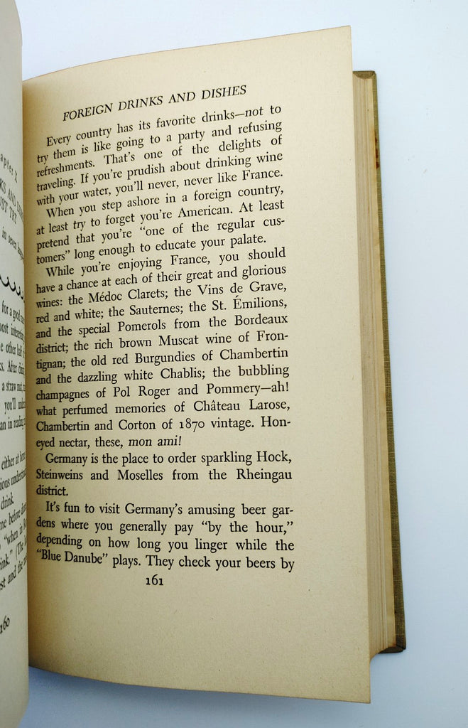 Foreign food chapter from the first edition of Yates' The World Is Your Oyster (1939)