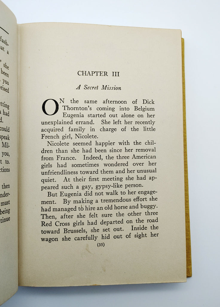 Chapter 3 of the first edition of Vandercook's The Red Cross Girls in Belgium (1916)