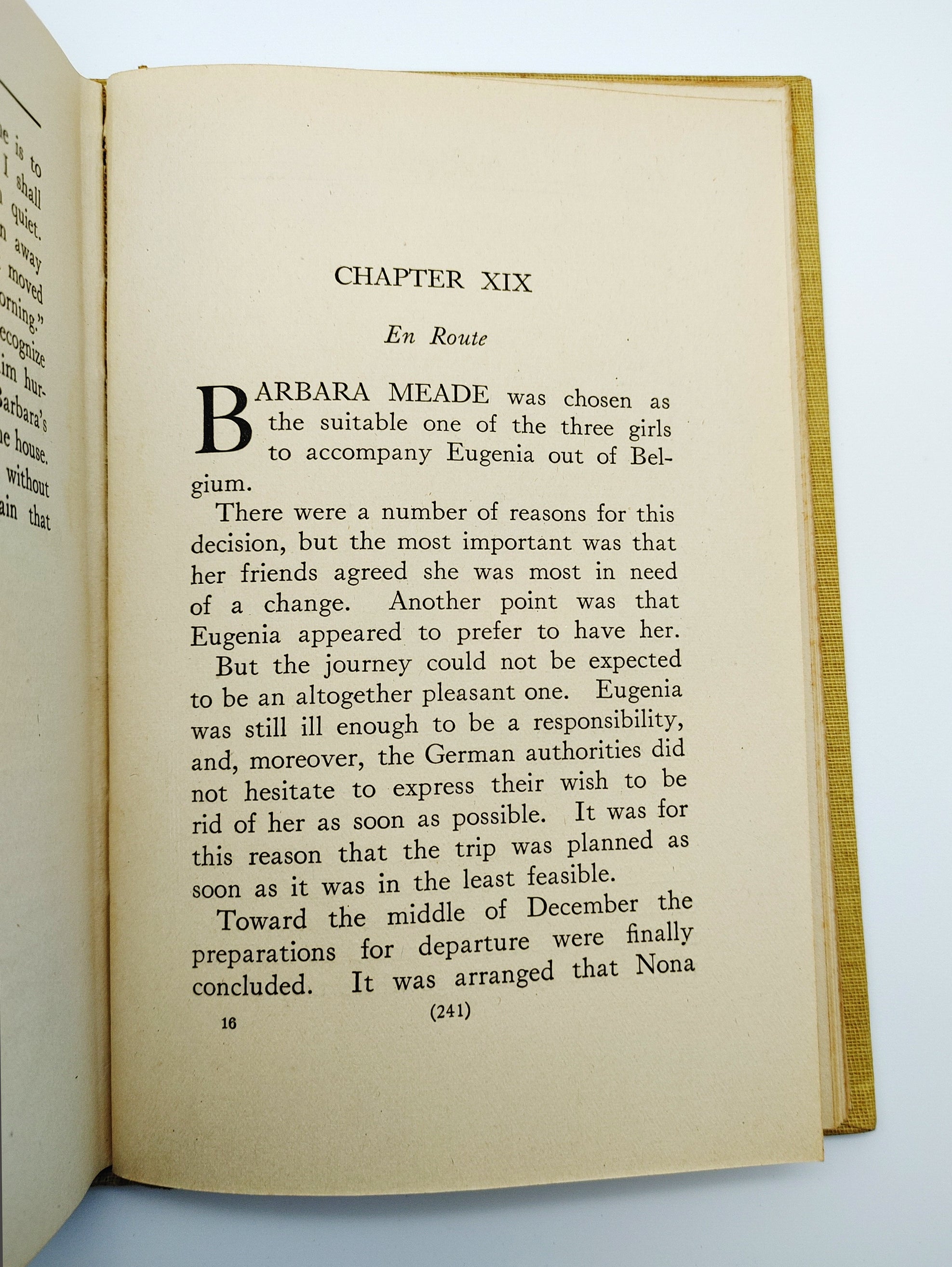 Chapter 19 of the first edition of Vandercook's The Red Cross Girls in Belgium (1916)
