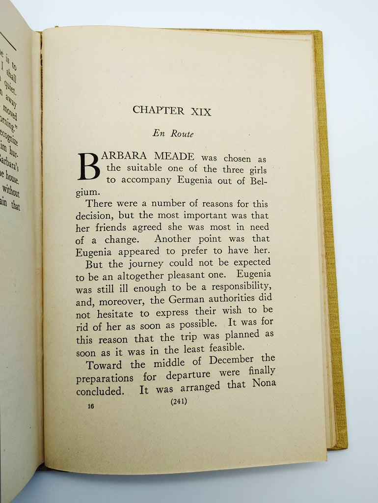 Chapter 19 of the first edition of Vandercook's The Red Cross Girls in Belgium (1916)