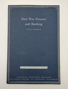 the first edition of Otto Nathan's Nazi War Finance and Banking (1944)