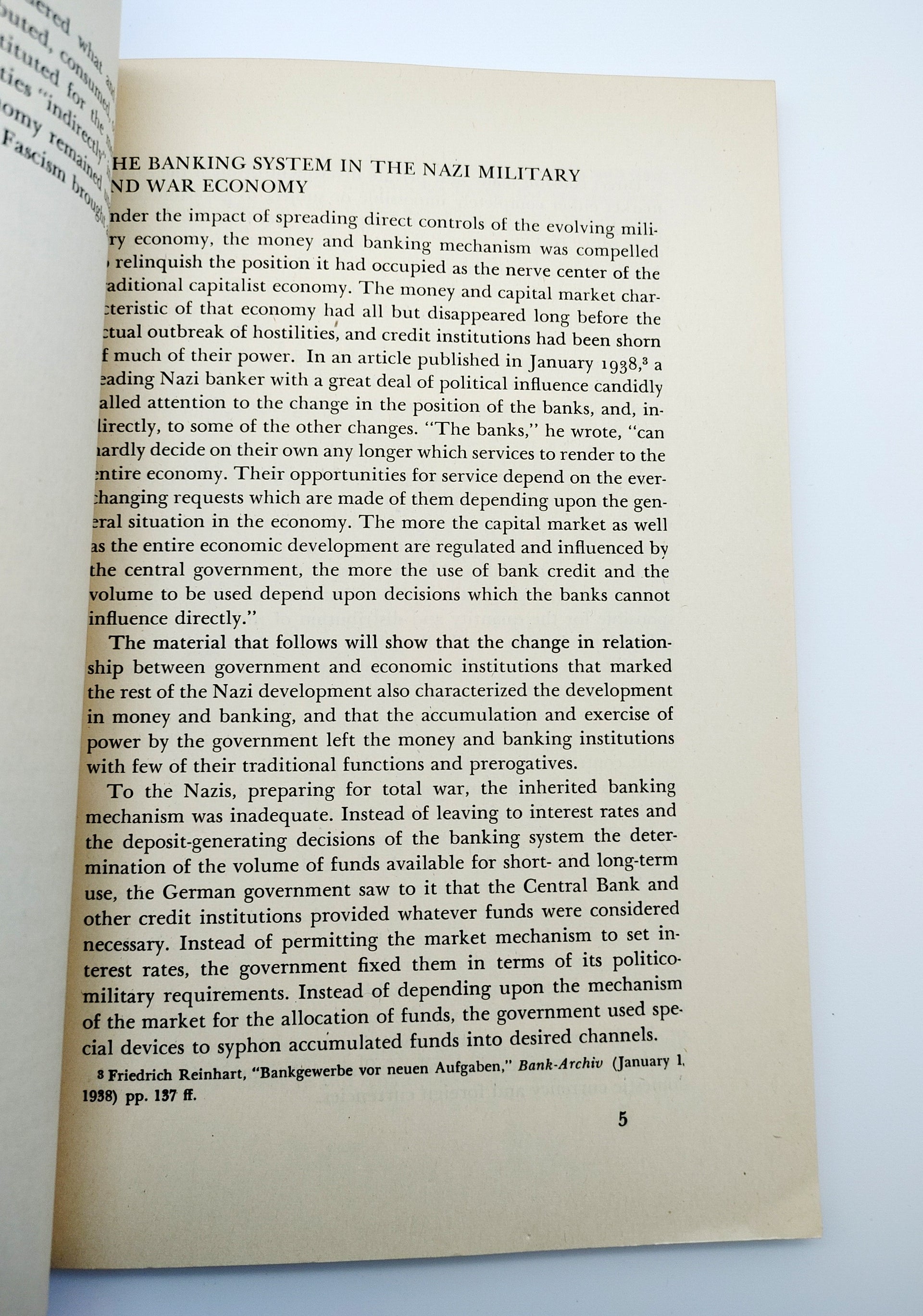 the first edition of Otto Nathan's Nazi War Finance and Banking (1944)