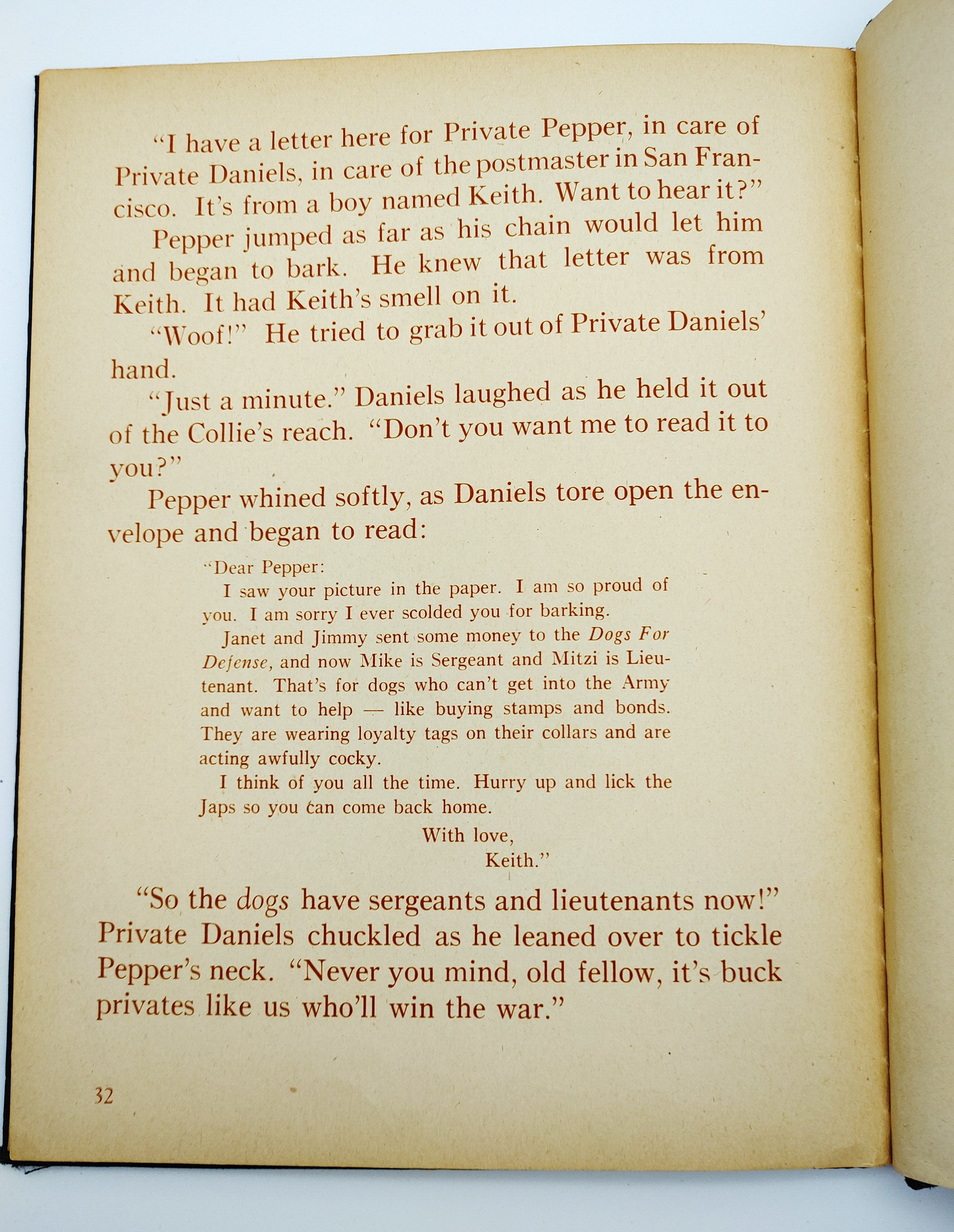 the first edition of Private Pepper of Dogs for Defense (1943)