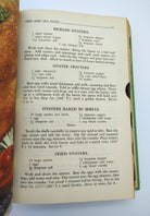 Oyster recipes from the first edition of Berolzheimer's The United States Regional Cook Book (1947)
