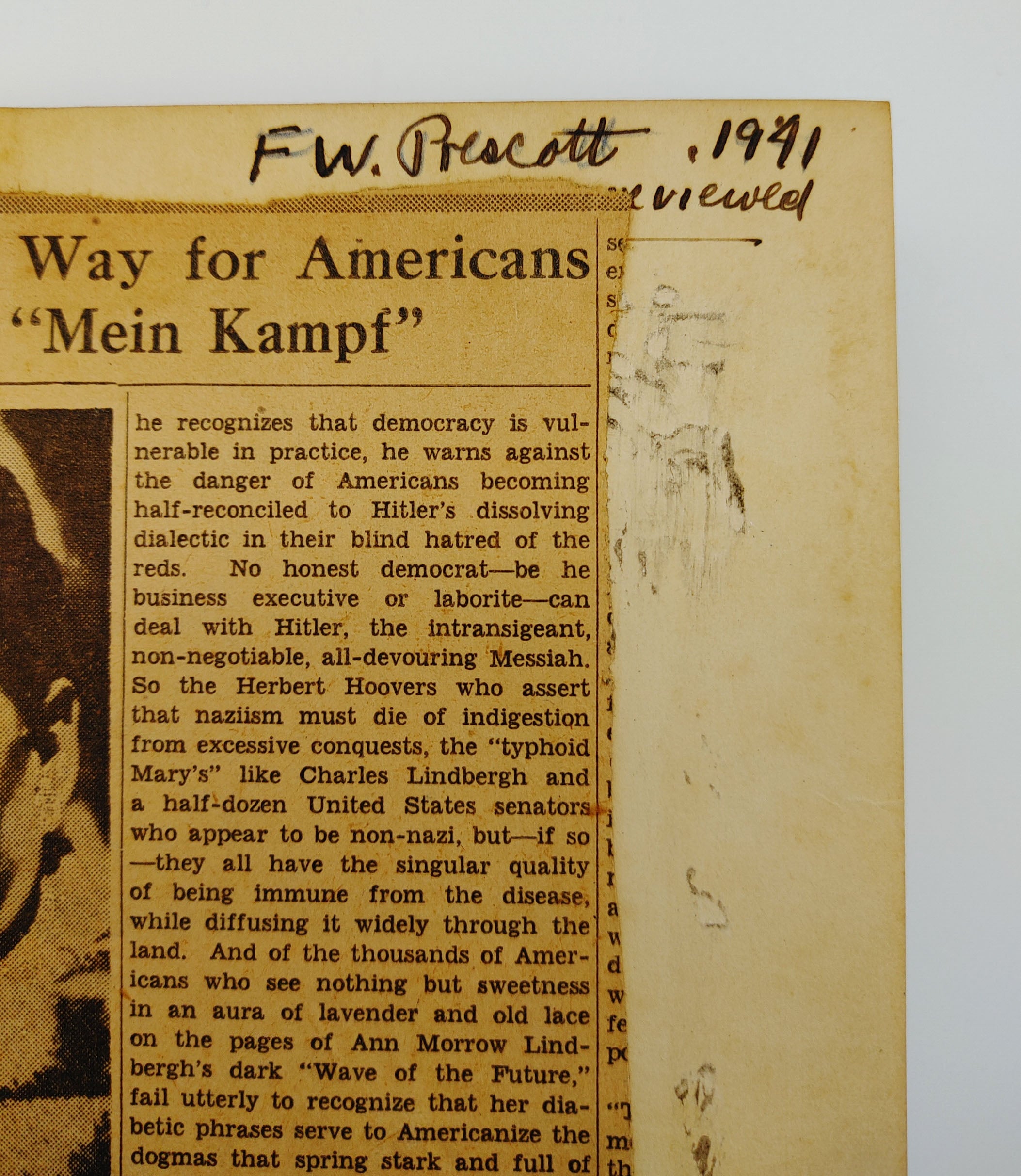 the first edition of Hackett's What Mein Kampf Means to America (1941)