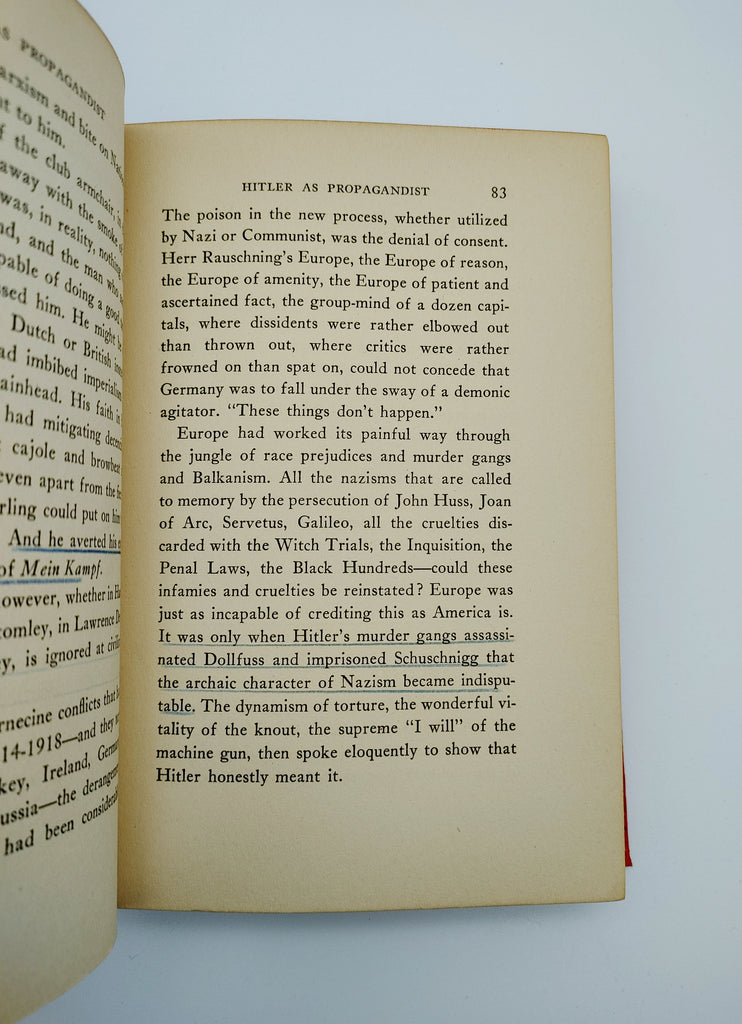 Hitler as Propagandist from the first edition of Hackett's What Mein Kampf Means to America (1941)