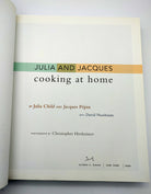 TItle page of the first edition of Julia Child's and Jacques Pepin's Cooking at Home (1999)