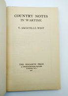 TItle page of first edition of Sackville-West's Country Notes in Wartime (1940)