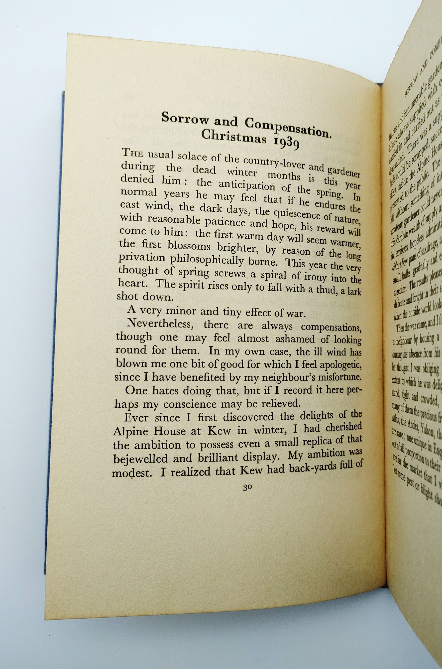 Chapter on Christmas 1939 from the first edition of Sackville-West's Country Notes in Wartime (1940)