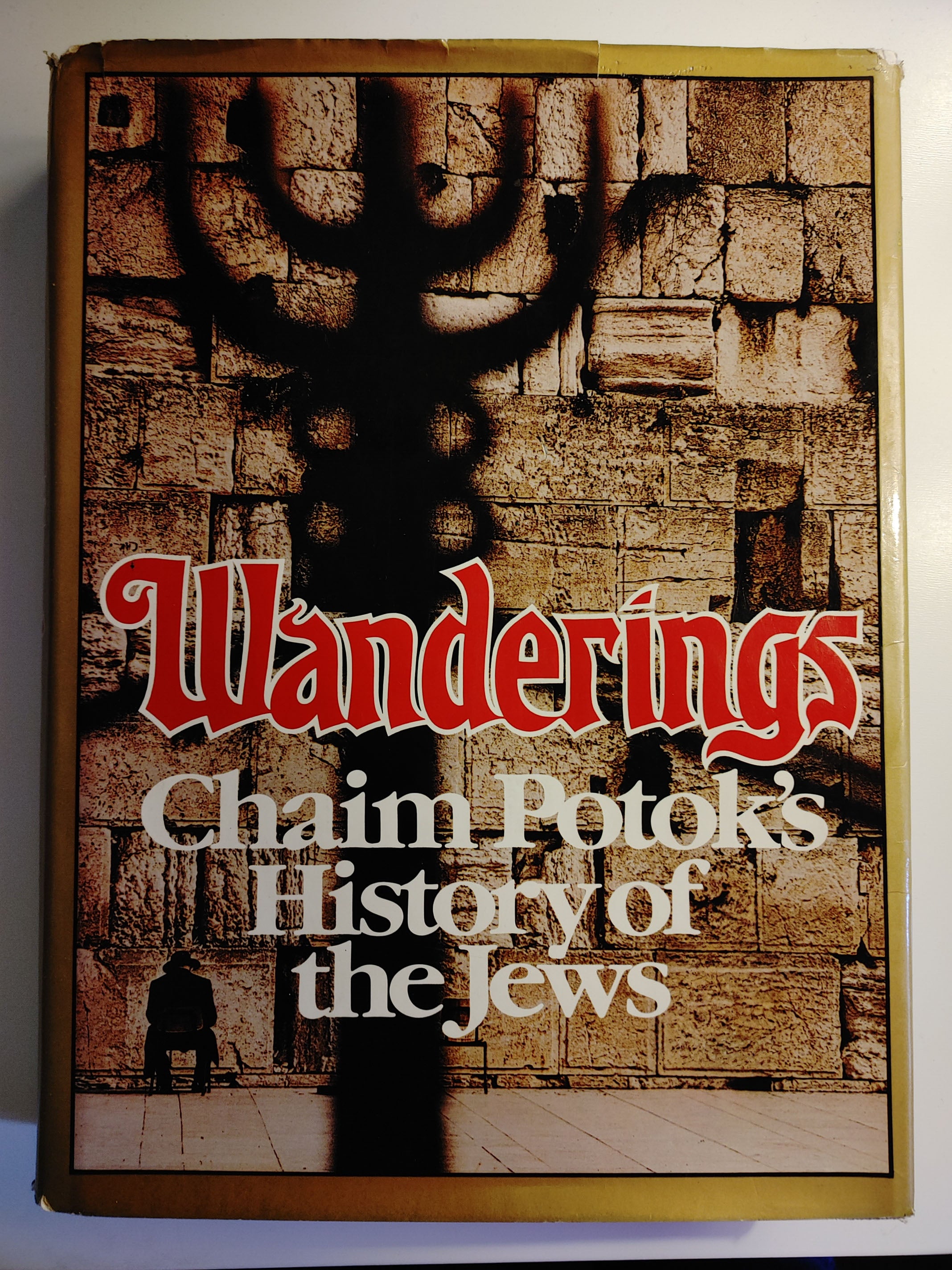 dust jacket of the first edition of Chaim Potok's History of the Jews (1978)