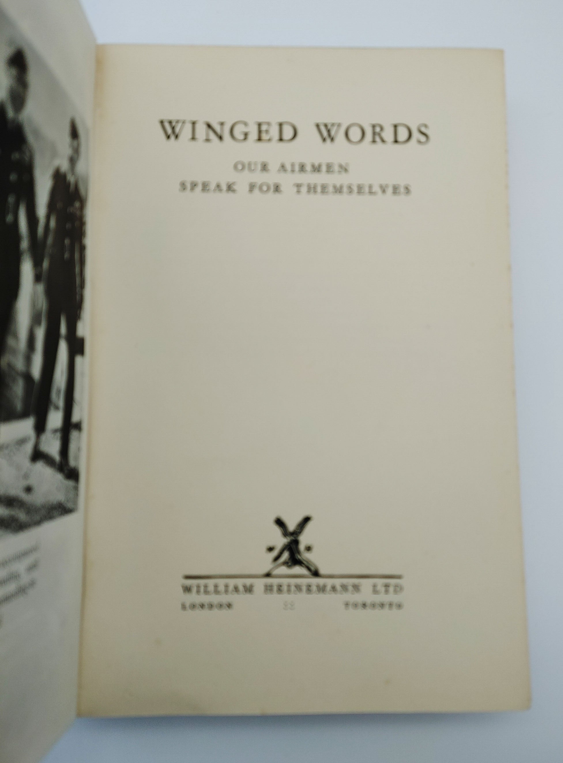 TItle page of the first edition of Winged Words (1941)