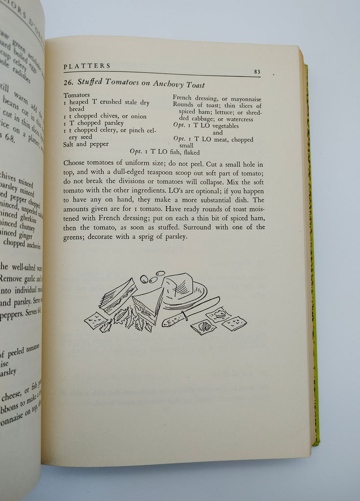 Stuffed Tomatoes on Anchovy Toast from the first edition of Taylor's Economy for Epicures (1943)