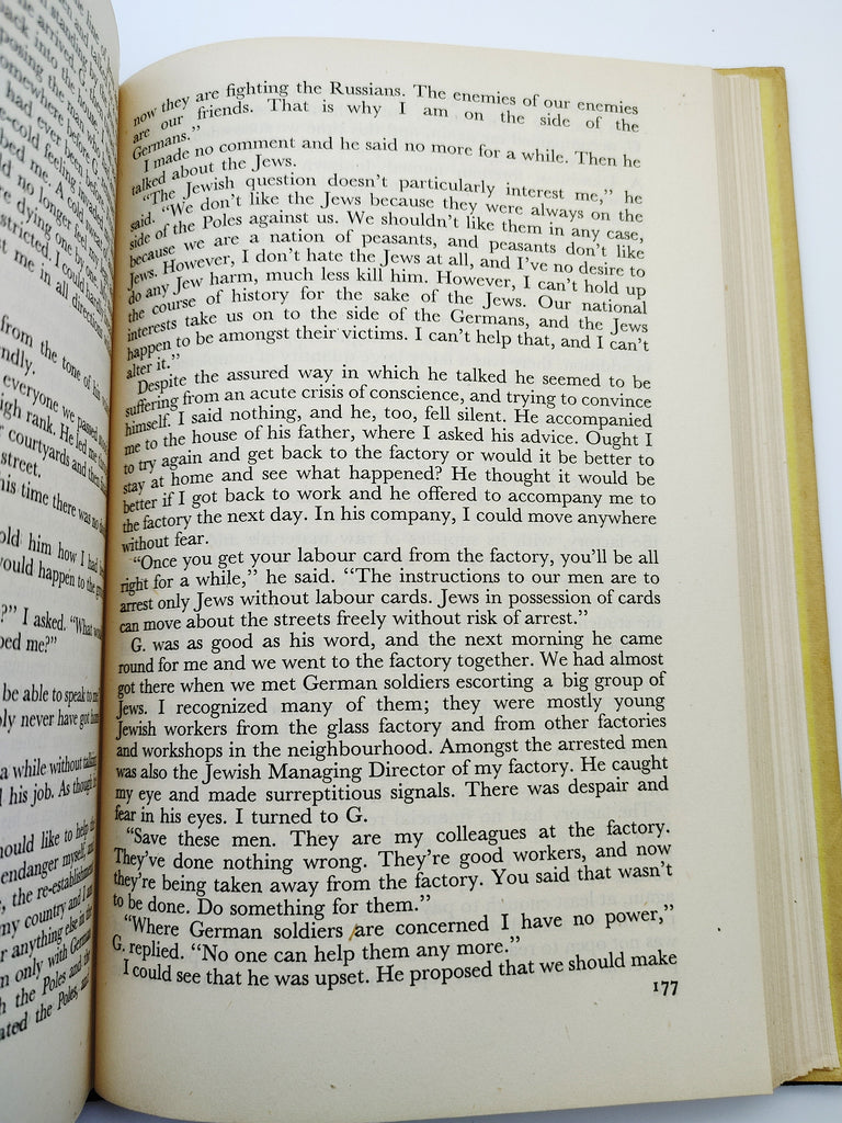 Text page about the Jewish question (Holocaust) from the first edition in English of Stefan Szende's The Promise Hitler Kept (1945)