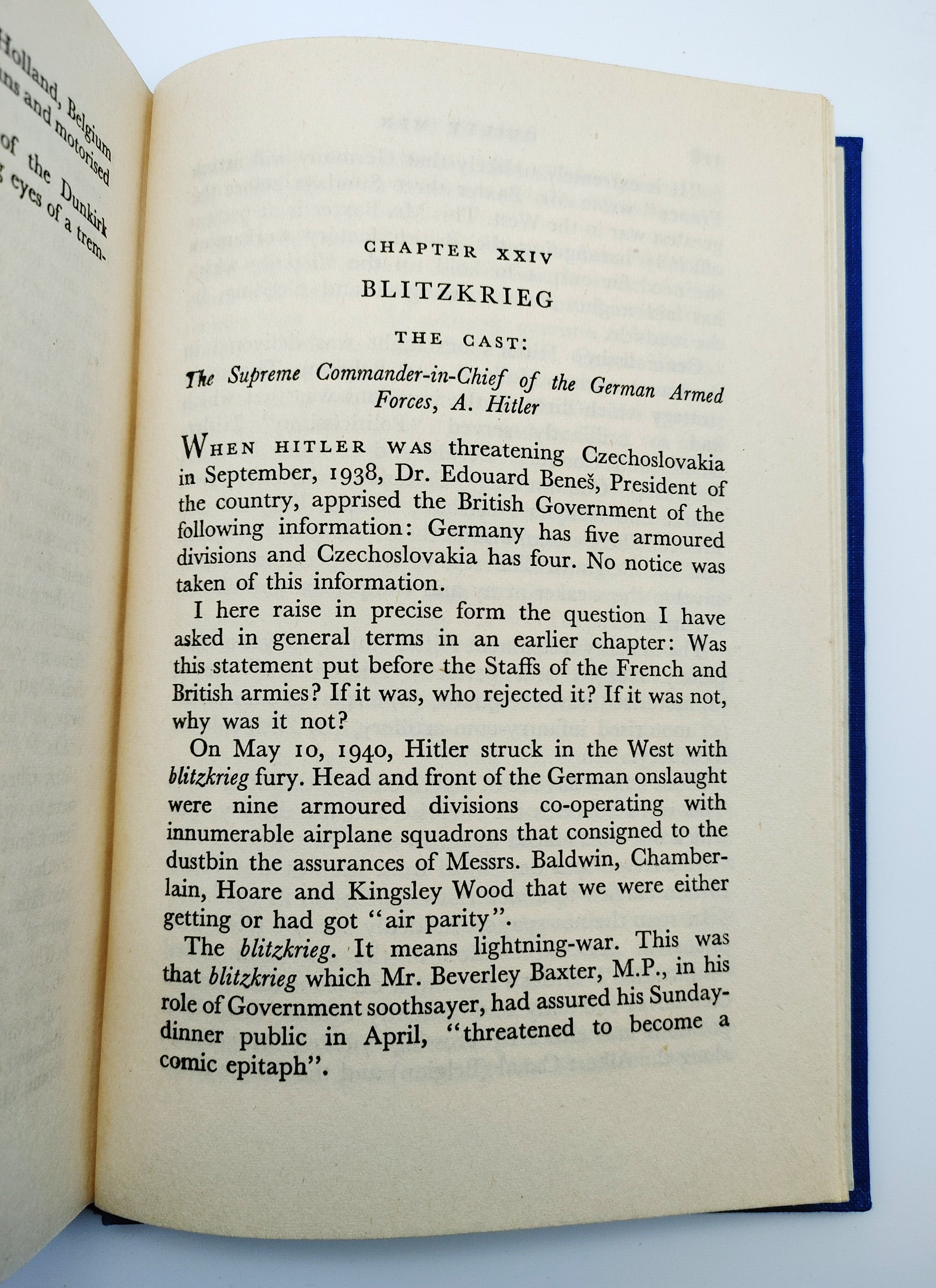 Chapter 24 about the Blitzkrieg from Cato's Guilty Men, (1940)