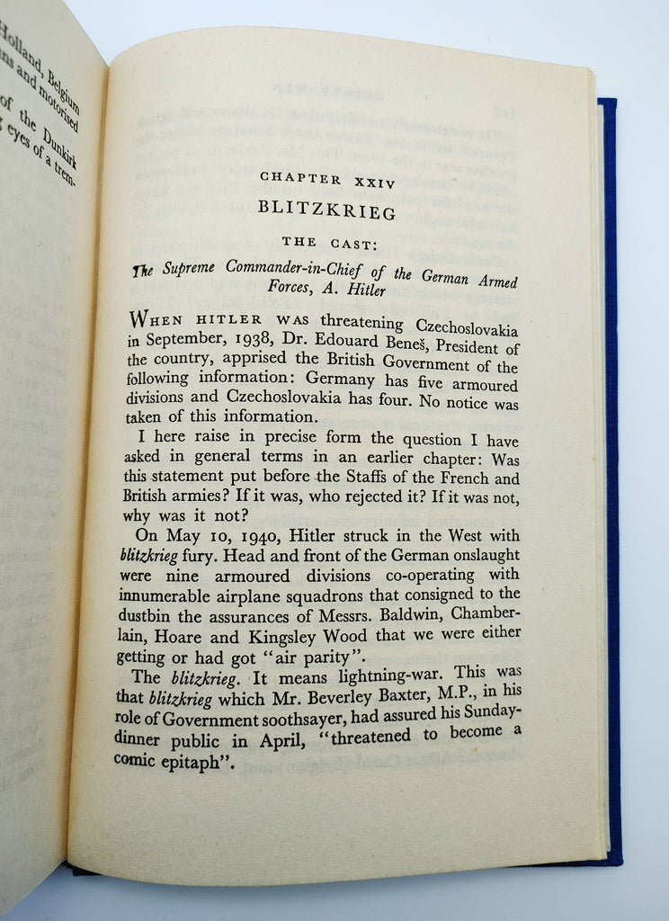 Chapter 24 about the Blitzkrieg from Cato's Guilty Men, (1940)
