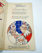 First page from Margaret Evans Price's A Visit to Santa Claus, with an illustration of Teddy Malleen being tucked in by his mother