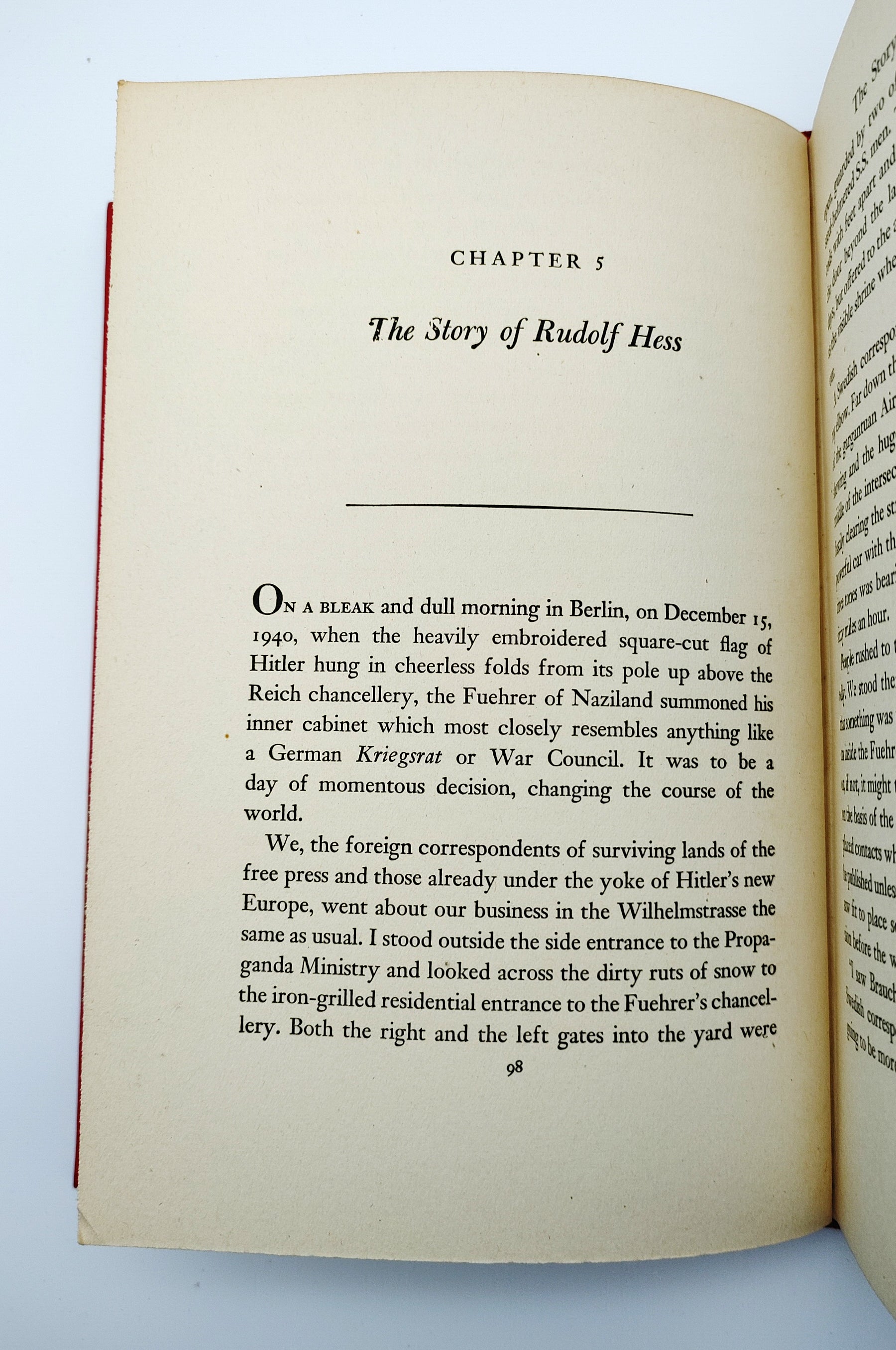 Rudolph Hess chapter of Huss's The Foe We Face (1942)