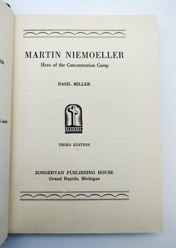 Title page of the third edition of Miller's Martin Niemoeller: Hero of the Concentration Camp (1942)