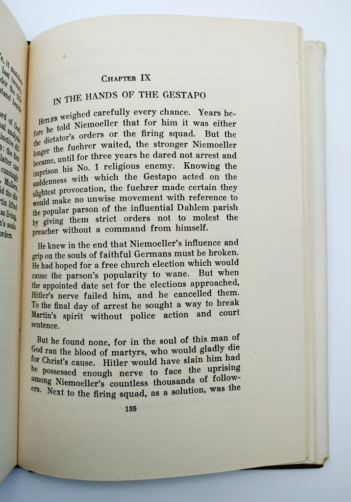 Chapter 9 of the third edition of Miller's Martin Niemoeller: Hero of the Concentration Camp (1942)