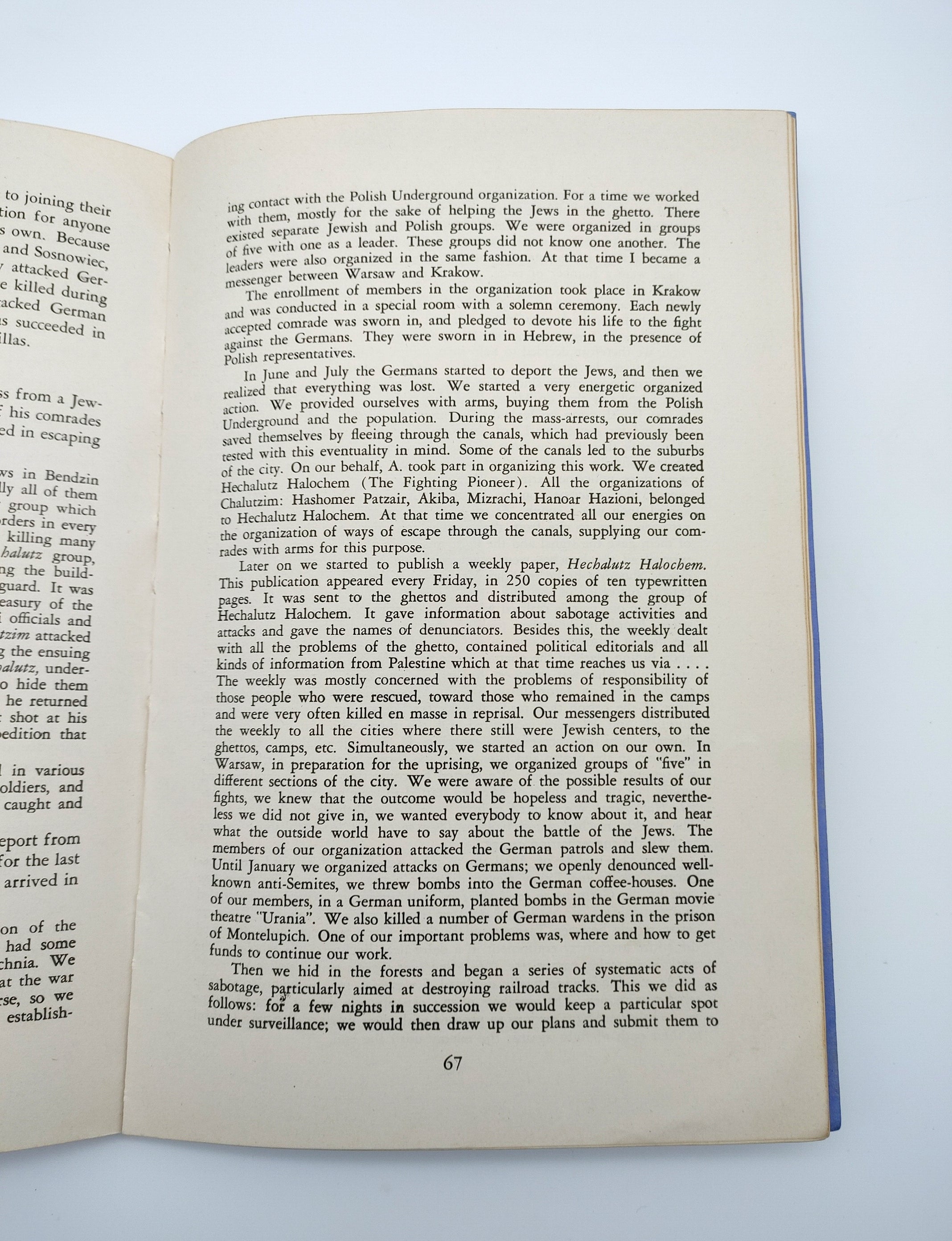 first edition of Armed Resistance of the Jews of Poland (1944)