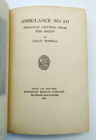 Title page of first edition of Buswell's Ambulance No. 10: Personal Letters from the Front (1916)