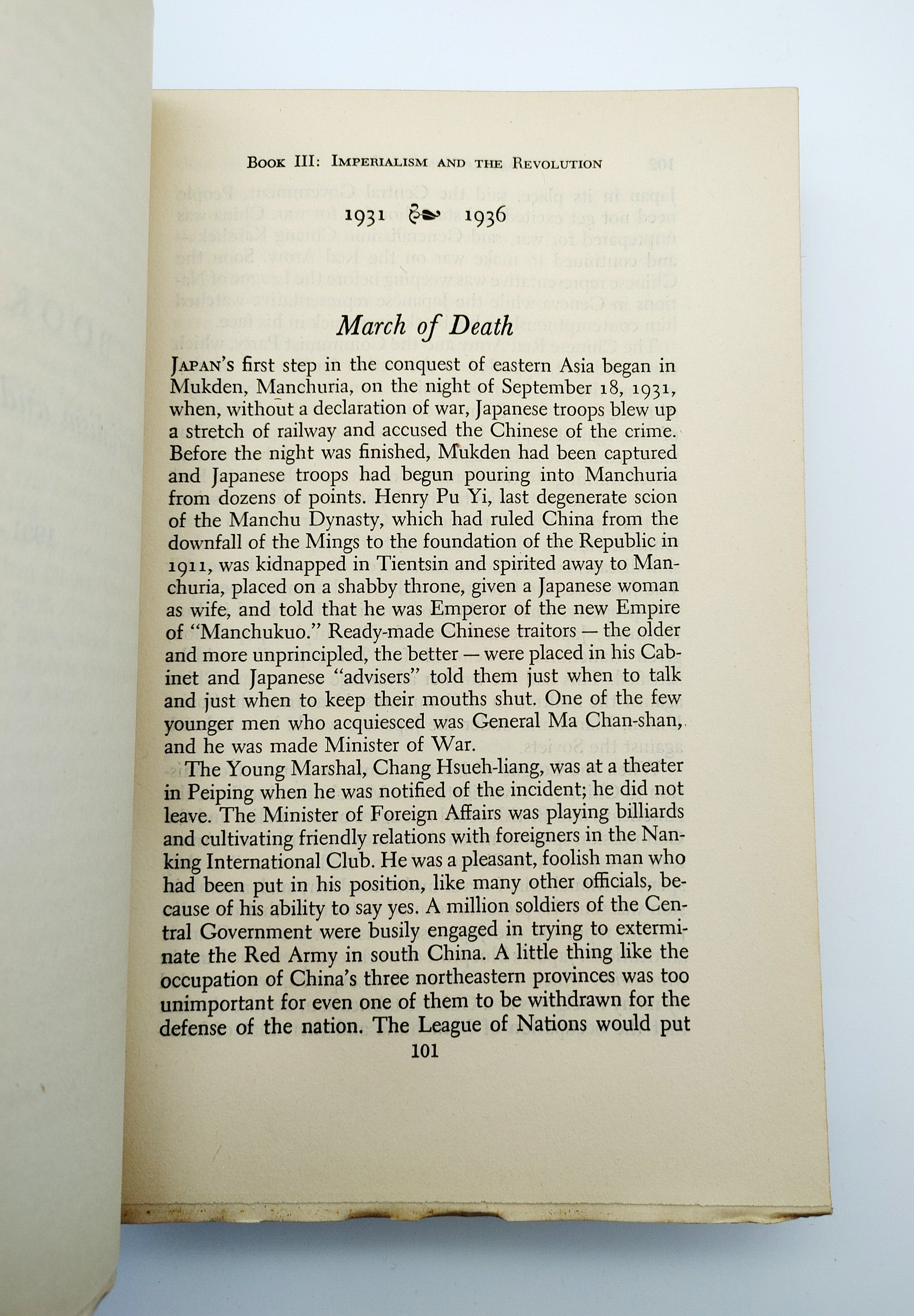 the first edition of Smedley's Battle Hymn of China (1943)