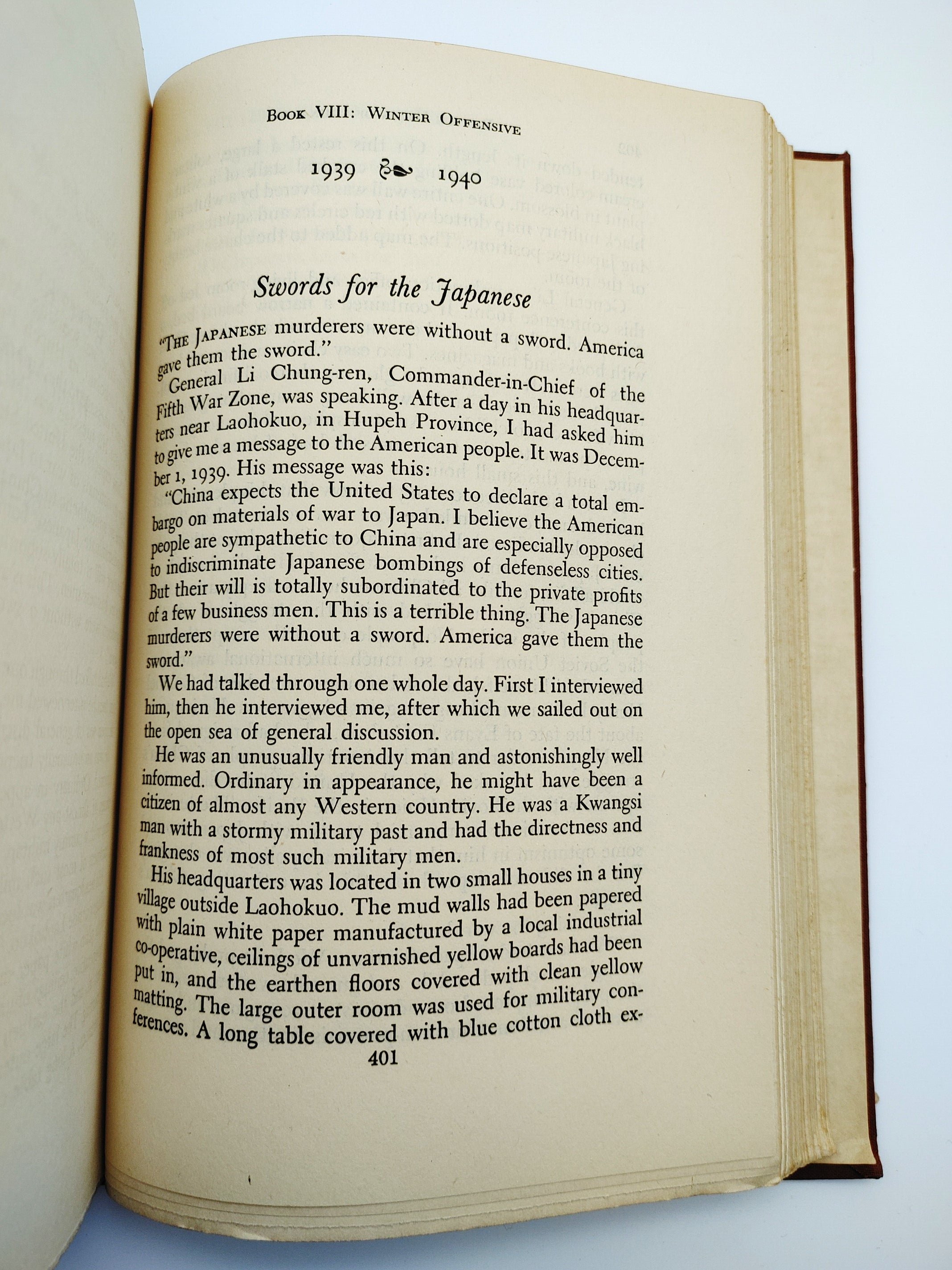 the first edition of Smedley's Battle Hymn of China (1943)