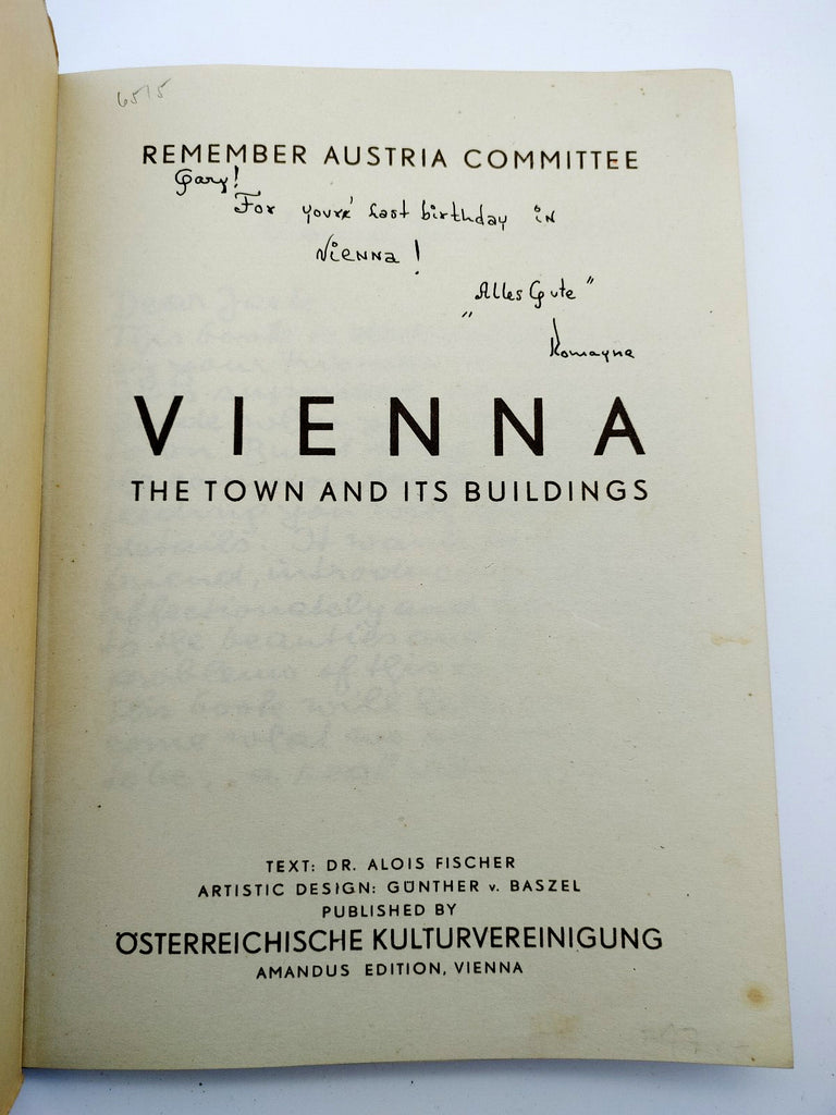 Title page from Alois Fischer's Vienna (1946)