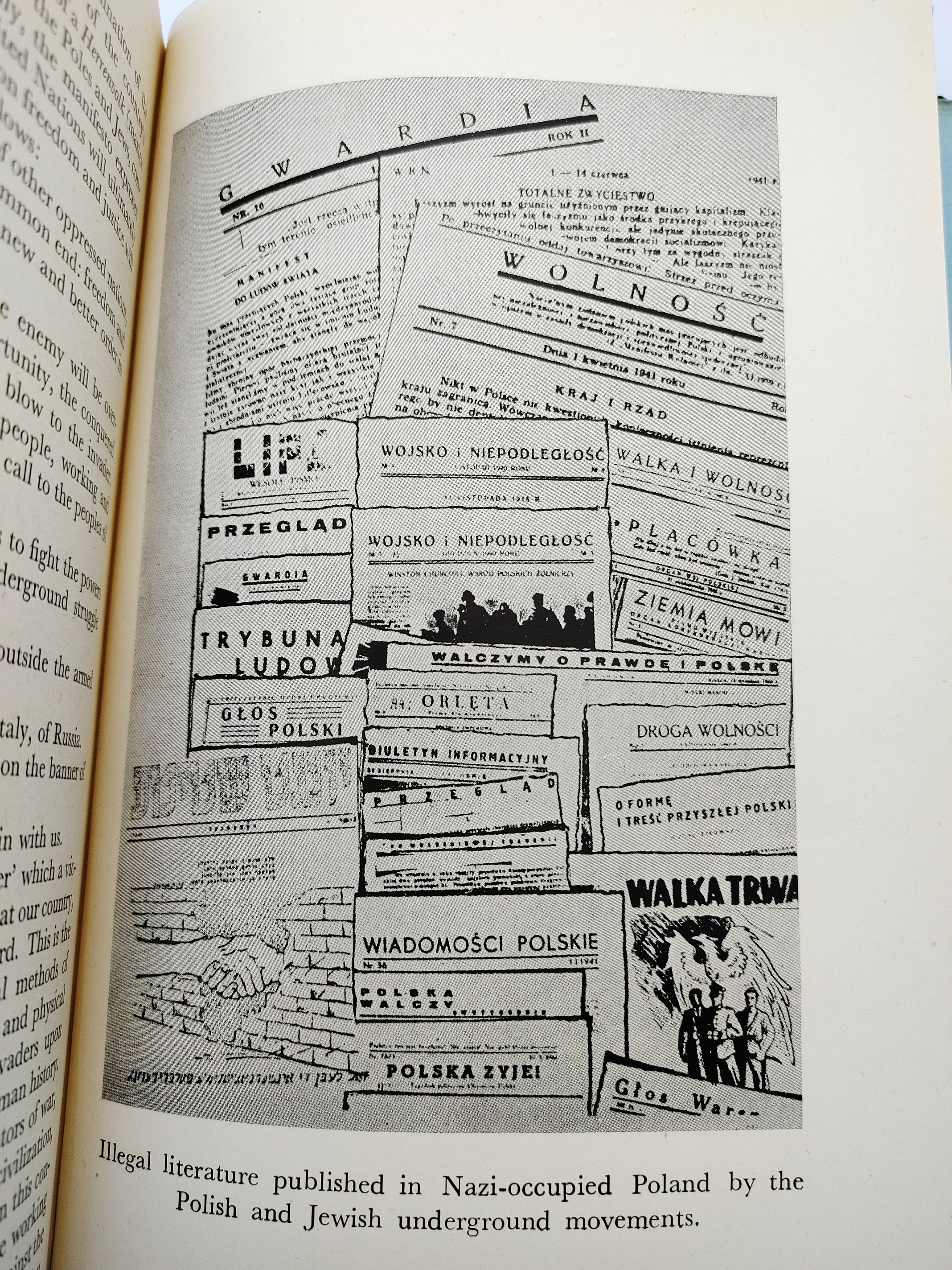 Polish and Jewish resistance literature from Simon Segal's Nazi Rule in Poland (1943)