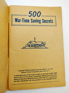 Title Page of 500 War-Time Saving Secrets (1943)